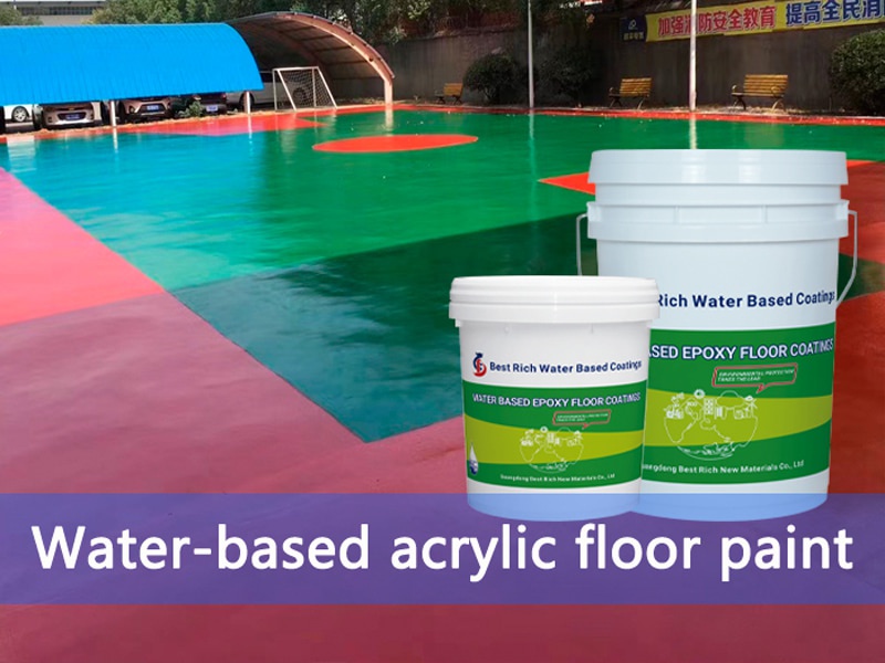 Water-based acrylic floor paint