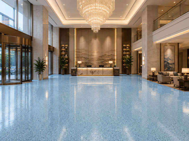 Why Water-Based Epoxy Color Sand Floor Paint Is the Best Choice for Hotel Lobby Renovation