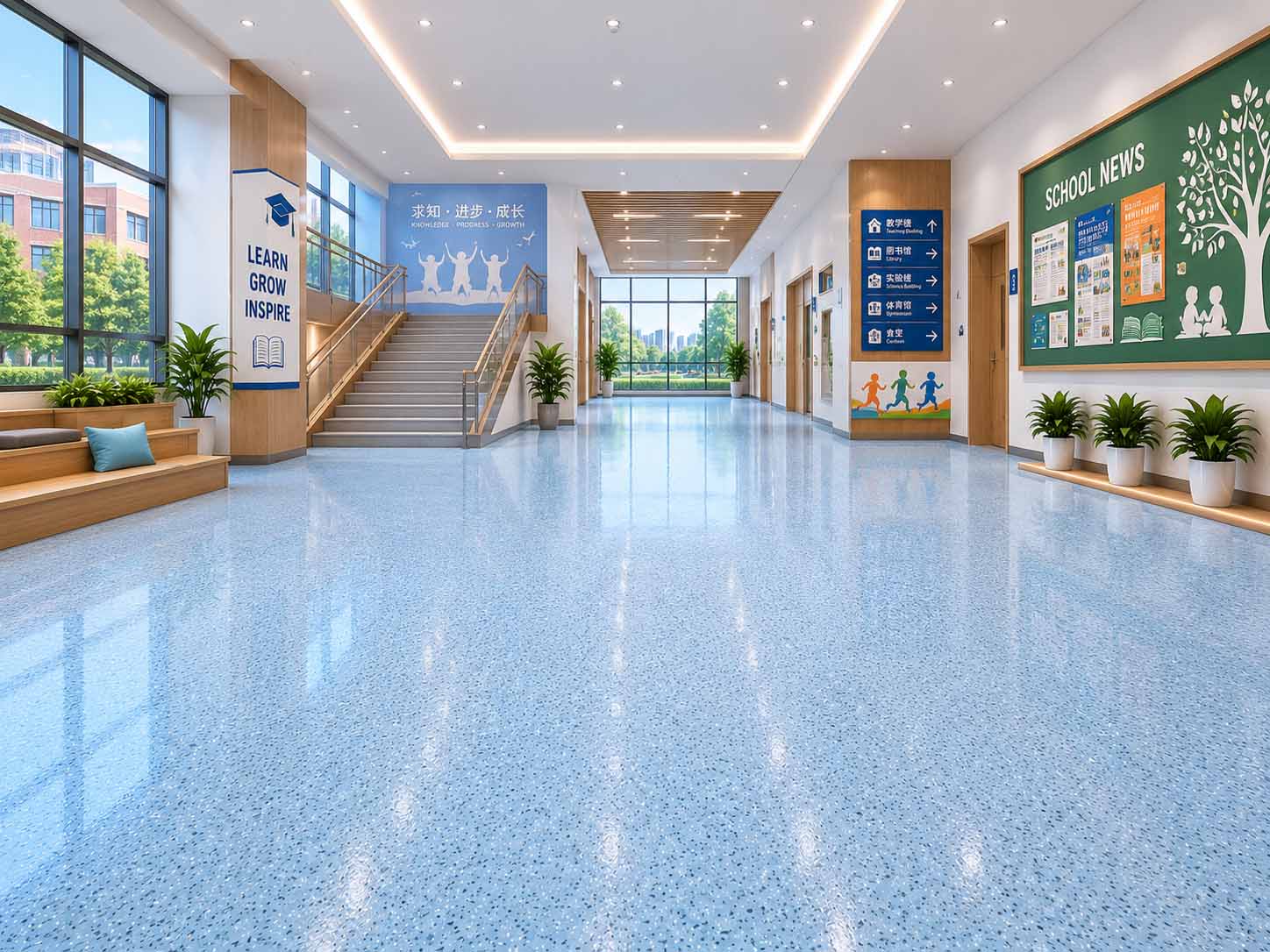 Epoxy Colored Sand Floor coatings  – The Ideal Floor Solution for All School Zones