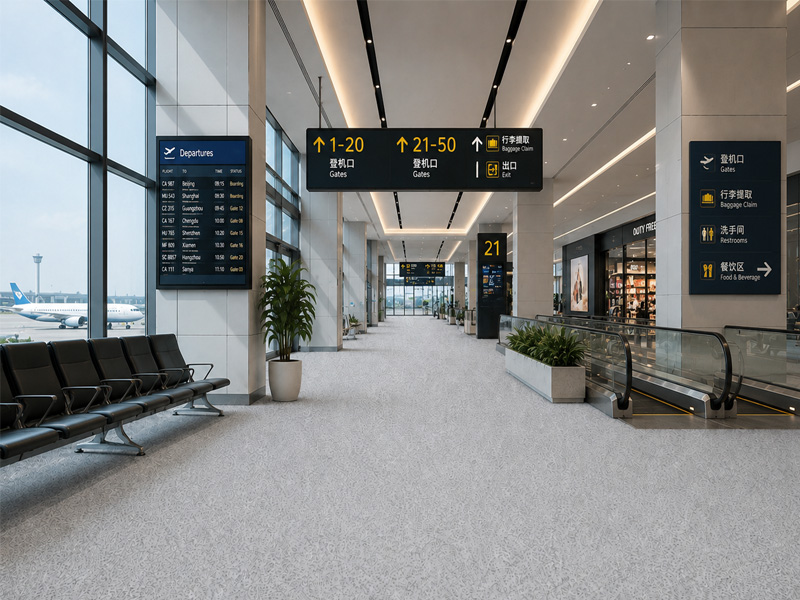 Epoxy Colored Sand Floor coatings for Airports – Heavy-Duty, Anti-Slip & Aesthetic Floor Solution for Transport Hubs