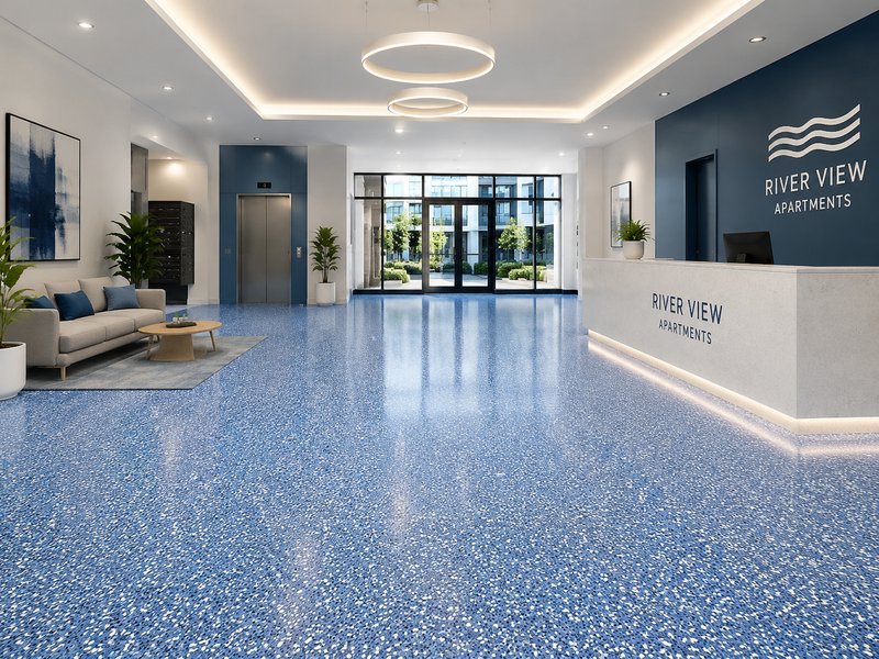 Epoxy colored sand floor coatings for apartments: a high-end choice for modern home decoration.