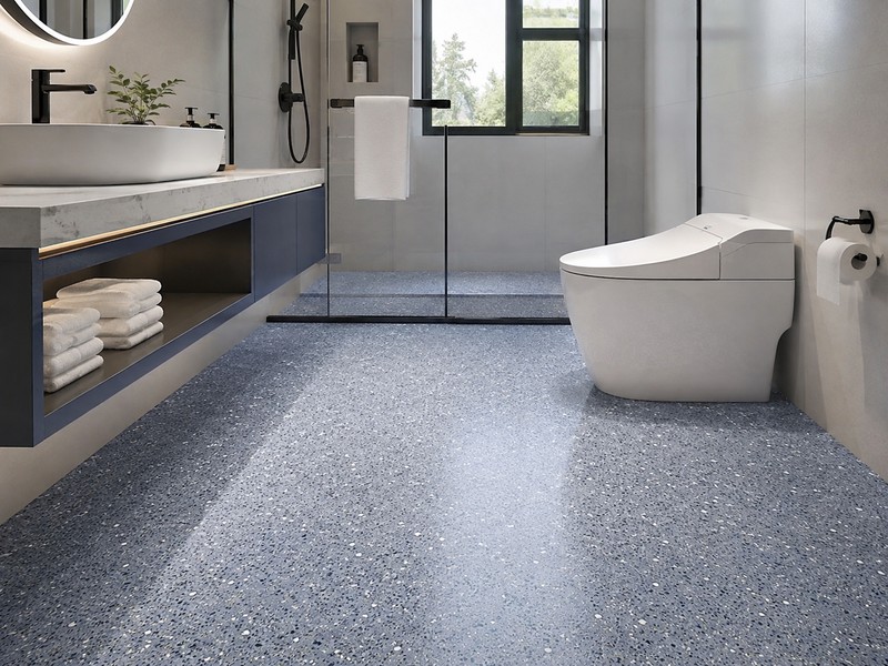 Epoxy Colored Sand Bathroom Floor: Seamless Waterproof Flooring Solution