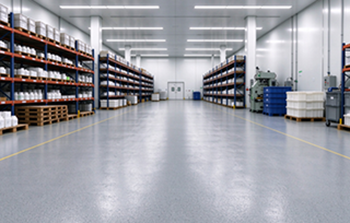 Water-Based Epoxy Colore'd Sand Floor Coating for Pharmaceutical Warehouseed
